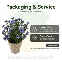 Plante Artificielle 15cm Lavande Gypsophile Mini Bonsaï Fleurs en Perles de Mousse Écologiques pour Mariage Thanksgiving Cérémonie de Remise des Diplômes