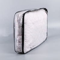 Vente en gros de sacs de qualité bon marché personnalisés transparents en plastique PVC avec fermeture éclair pour ensemble de draps de literie 4 pièces d'emballage