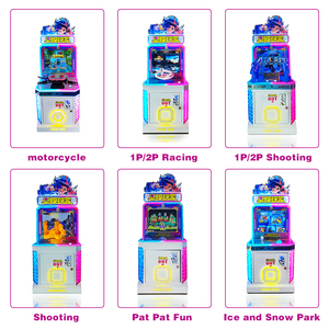 Machine de jeu d'arcade pour enfants : tir, course de motos en métal, écran LCD, fonctionnant à monnayeur - Product Image 3