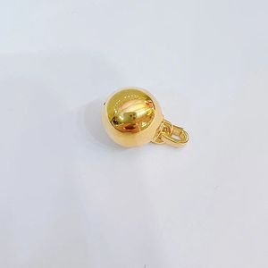 Pendentif boule simple et polyvalent en or 18 carats Xinfly, boucle universelle, or véritable Au750, pour femme, pendentifs fins, breloques, collier - Product Image 5