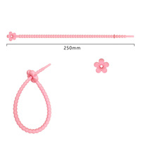 250mm ikat kabel silikon bunga berwarna permen gantungan kunci dapat dilipat tas pakaian DIY perhiasan ponsel makanan dapur