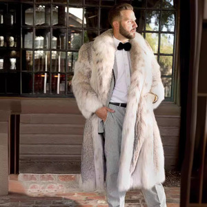 <span class=keywords><strong>Manteau</strong></span> long en <span class=keywords><strong>fourrure</strong></span> artificielle pour <span class=keywords><strong>homme</strong></span>, col carré, nouvelle collection automne-hiver, vente chaude en Europe et en Amérique - Product Image 5