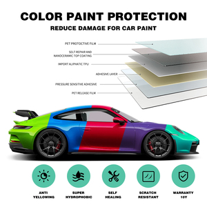 ฟิล์มไวนิลหุ้มรถสีโครเมียมเมทัลลิกซาตินคุณภาพสูง เปลี่ยนสีได้ ป้องกันรังสียูวีและอินฟราเรด ความหนา 7.5 มิล สำหรับหุ้มรถทั้งคัน - Product Image 2