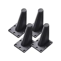 4 pièces moderne pratique maison placard Oblique canapé pied bureau canapé facile à installer meubles Table pieds en alliage d'aluminium meuble TV