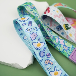 Custom <b>Polyester</b>+Leather Keychain Leather <b>Lanyards</b> Short Wrist Strap <b>Lanyard</b> - Product Image 5