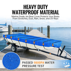 Housse de protection robuste et imperméable pour <span class=keywords><strong>bateau</strong></span>, voiture, pêche, en <span class=keywords><strong>toile</strong></span> Oxford 600D, pour l'hiver, garantie 1-5 ans, 17ft, 19ft, 21ft, 23ft - Product Image 4