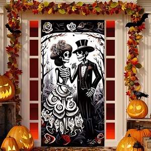 Decoración Colgante <span class=keywords><strong>de</strong></span> Puerta con Esqueleto para Fiesta <span class=keywords><strong>de</strong></span> Halloween, 180*90cm, para Eventos Temáticos <span class=keywords><strong>de</strong></span> Boda Gótica y Decoraciones <span class=keywords><strong>de</strong></span> Casa Embrujada - Product Image 3