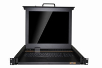 Laci KVM Over IP Resolusi Tinggi 19 Inci dengan Dukungan Layar Sentuh 256-Bit SSL/VGA+USB/Menu OSD CAT5 Tersedia di Stok