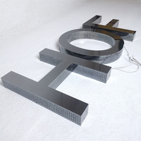 Outdoor Face Led Edge Lit Stanz löcher Beleuchtung Letter Sign 3D Side Illuminated Advertising Signage
