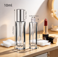 Flacon de parfum en verre miniature portable anti-fuite 3ML 5ML 8ML 10ML 15ML, flacon pulvérisateur noir avec pompe