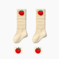 Chaussettes d'hiver décontractées en coton tricoté pour enfants, motif dessin animé 3D, pour nouveau-nés et tout-petits, personnalisables, vente en gros