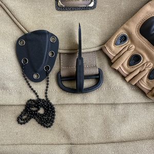 黒小型G10ハンドル屋外サバイバルミニネックレスネックポケットナイフKydexシース付き - Product Image 6