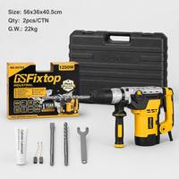 GSFixtop Professioneller Schwerlast-Elektro-Bohrhammer - Industriequalität 1250W 220V für Beton, Ziegel & Stein