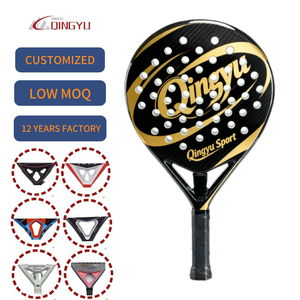Raquetas <span class=keywords><strong>de</strong></span> Pádel Qingyu Sport <span class=keywords><strong>de</strong></span> Alta Calidad, Carbono 24k, Logotipo Personalizado, Super Power, Superficie 3D, Descuentos por Volumen - Product Image 1