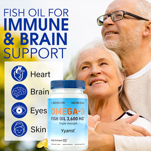 Complément alimentaire oméga-3 triple force OEM/ODM pour la santé cardiaque et la fonction cérébrale, huile de poisson végétalienne en gélules pour adultes, échantillon gratuit - Product Image 3