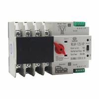 Nouveau commutateur de transfert automatique à double alimentation certifié CE, 220V 400V AC 63A 2P 3P 4P monophasé, rail DIN, pour générateur