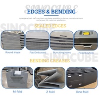 Conteneur pliable Sinocube personnalisé en PP/HDPE, empilable, résistant, antistatique, écologique, à 4 entrées, avec suivi intelligent