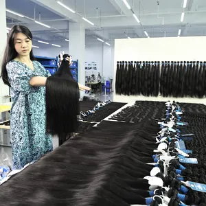 Groothandel Ruwe Indiase Haarbundels Van India-Verkoper, Ruwe Indiase Remy Hair Groothandel, Ruwe Indiase Cuticula Uitgelijnd Haarverkoper