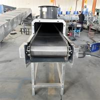 Ligne de production de refroidissement pour aliments de collation, convoyeur à bande maillée en acier inoxydable à refroidissement par air