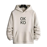 Sweat à capuche en molleton personnalisé brodé et imprimé, style décontracté exquis, sweat à capuche pour homme, imperméable, kangourou
