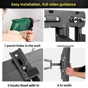 Soporte de TV LED Telescópico Ultrafino Giratorio de 75 <span class=keywords><strong>Pulgadas</strong></span> Compatible con Soporte de TV Universal de Alta Calidad con VESA 500x400 - Product Image 3