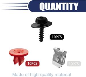 30 Piezas de Tornillos Autorroscantes Antideslizantes M5, Tuercas en U, Sujetadores Automotrices, Venta al por Mayor - Product Image 2