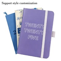 Cahier à spirales de haute qualité personnalisé en tissu/papier PP relié rigide A5/B5 pour les étudiants, notes de cours, planification des tâches académiques