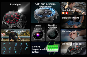 Rappel d'appels et de <span class=keywords><strong>SMS</strong></span>, Enregistrement des exercices, Calcul des calories, Chronomètre, Rappel de batterie faible, Surveillance de la santé en temps réel, Montre connectée - Product Image 3
