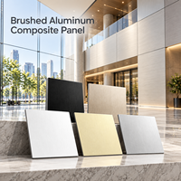 Panneau composite en aluminium brossé 3 mm 4x8 pieds en or rose pour projets de finition intérieure