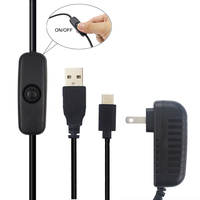 Raspberry Pi USB Type C Adaptateur secteur 5V 3A ON/OFF Switch Power Charger EU US UK AU Plug Power Charger pour Raspberry Pi 4 B