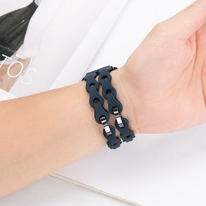 Bracelets de montre colorés à la mode pour Huawei Watch <span class=keywords><strong>Fit</strong></span> 3 bracelets de remplacement à boucle en acier de luxe Correa en caoutchouc souple - Product Image 6