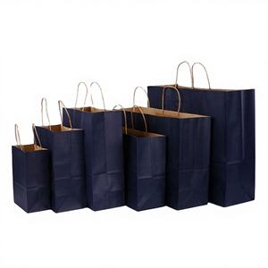 Sacs de shopping de luxe en kraft recyclé, résistants, imperméables, écologiques, personnalisables, impression personnalisée, en stock, plusieurs tailles - Product Image 3