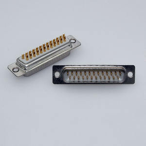 <span class=keywords><strong>DB25</strong></span> Macho Hembra Conector de cable soldado de 25 orificios Carcasa de plástico dos filas de enchufes paralelos de 25 pines - Product Image 3