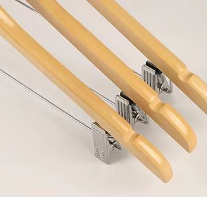 In legno massello appendiabiti a un livello in ferro ganci clip in tessuto per appendere pantaloni camera da letto soggiorno anche per la pulizia del bagno - Product Image 5