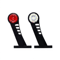 Feu de gabarit latéral double face à LED 24V pour camion, feu de dégagement bicolore pour remorque