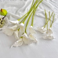 Grote realistische lange steel Calla Lelie zijden kunstbloem voor thuis, tafeldecoratie, bruiloft, zaal, buiten, bloemstuk