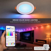 Lampu Panel LED Gouly Factory AC110V-240V 10W Lampu Plafon IP44 Downlight Villa dengan Kontrol Cloud Wi-Fi