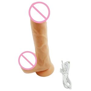 7,87 дюймов с силиконовым фаллоимитатором двойной плотности с вибрирующими и вращающимися функциями-максимальное удовольствие - Product Image 2