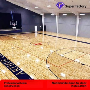 Pavimentazione Sportiva in Legno d'Acero per Campi <span class=keywords><strong>da</strong></span> <span class=keywords><strong>Basket</strong></span> al Chiuso, Resistente all'Usura con Caratteristiche di Assorbimento degli Urti ed Ecosostenibilità - Product Image 5