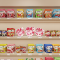 Bonbons gélifiés aux saveurs de fruits variés en gros, OEM ODM, marque privée, bonbons moelleux, halal, disponibles pour les supermarchés et les confiseries