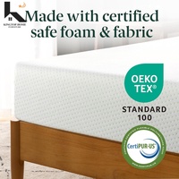 Mittelharte Memory-Foam-Matratze im Karton, CertiPUR-US-zertifiziert, waschbarer, abnehmbarer Bezug