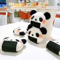 Porte-clés en peluche visage de panda mignon, mini poupée en peluche panda sushi, pendentif de sac Kawaii, accessoire de sac à dos, cadeau pour enfants
