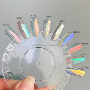 SH caméléon acrylique Nail Art miroir poudre Hypershift perle Aurora voiture peinture manteau en vrac fée soie clair de lune magique brillant - Product Image 3