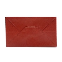 Sac en papier kraft de qualité alimentaire, imprimé flexo, logo personnalisé, recyclable, Flexiloop SOS, emballage rouge pour sous-vêtements/emballage cadeau pour femme, artisanat