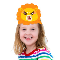 Accessoires de performance pour adultes et enfants, chapeaux de tête d'animaux de dessin animé, chapeau de lion, de lapin, de singe, de tigre, accessoires de déguisement