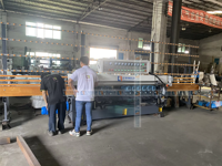 Machine à chanfreiner et polir le verre à 9 moteurs, prête à être expédiée, machine à meuler le verre verticale 220V 380V 60HZ