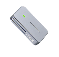 M2 NVMe SSD Enclosure JMS583 Chip 10Gbps Semua Paduan Aluminium Pembuangan Panas Casing Hard Drive Eksternal dengan Kabel Ganda 20Cm