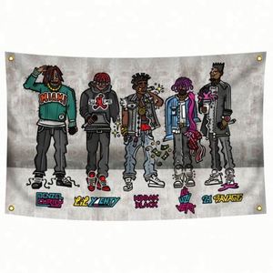 3X5FT 90x150cm Manufacturer Wholesale 100% Polyester Digital Printing Good Quality Custom <b>Flags</b> Banners Singer Fan <b>Flags</b> - Product Image 2