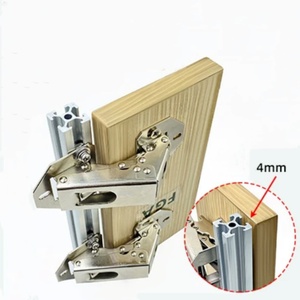 20 Bisagras de cierre suave empotradas con tornillos, bisagra de perfil de aluminio para gabinetes, placa de conexión a juego para aplicaciones en cocinas y salas de estar - Product Image 6