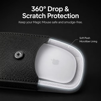 Souris personnalisables, sacs de rangement en cuir magnétiques, organiseur de câbles de chargeur de souris portable, accessoires informatiques de bureau